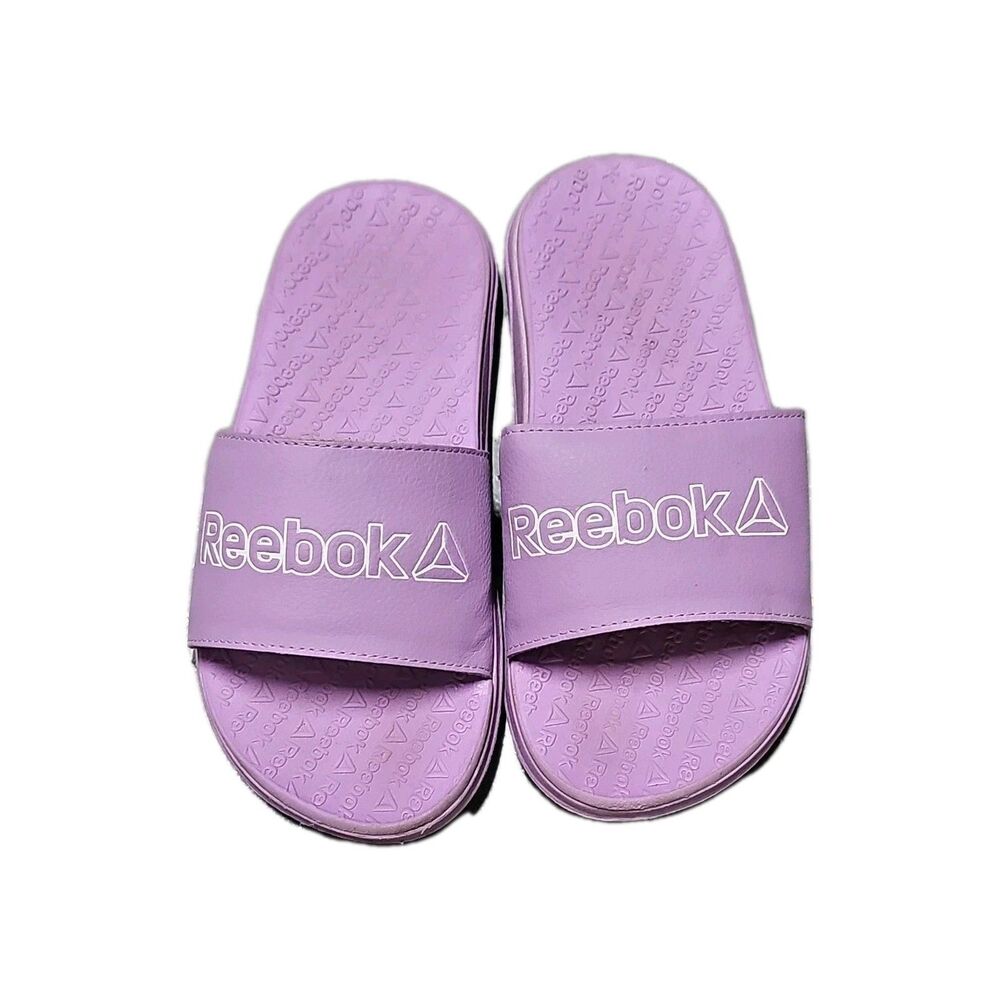 Reebok GMRE23GX002 Men's Logo Slide Sandals Purple Synthetic US 2 Summer